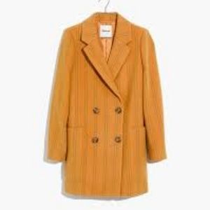 ISO Madewell Hollis Coat in Curry Stripe XXS